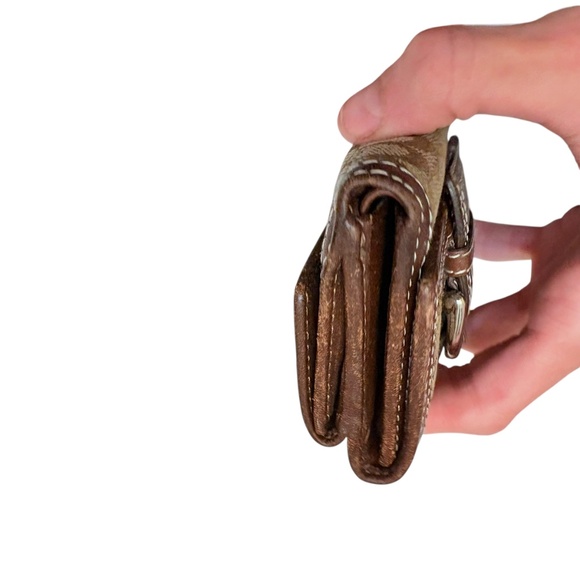 Coach vintage y2k brown and khaki mini signature soho wallet - Picture 2 of 12